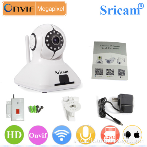 Sricam Wi-Fi Pan Tilt IP camera Indoor IR-CUT Baby monitor Alarm with Door sensor 720P HD